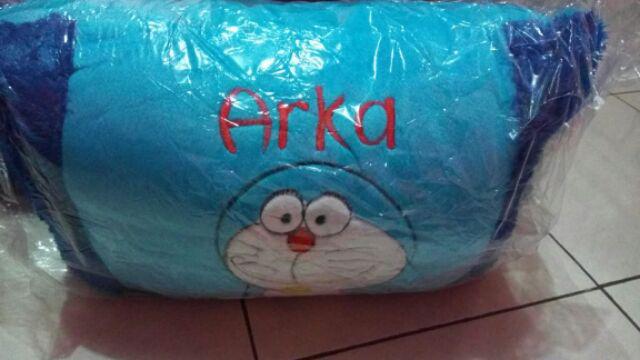 Bantal Set Karakter(guling+bntal)  Bntal 40x55cm, Guling 80cm, Free Nama,,/