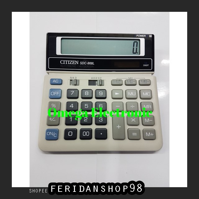 BT27 ORIGINAL CITIZEN CALCULATOR BEST SDC-868L - KALKULATOR DESKTOP MEJA KANTOR BY FERIDANSHOP98