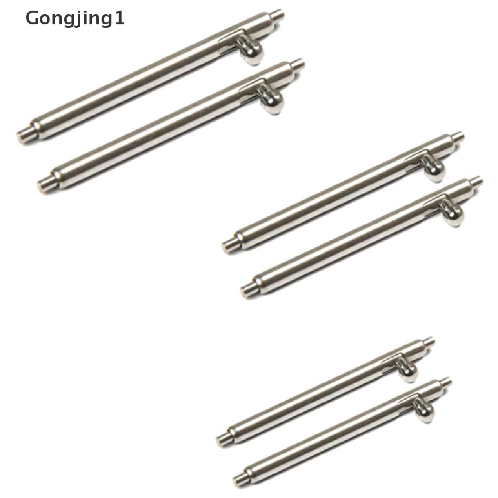 Gongjing1 10Pcs Pin Bar Stainless Steel Quick Release 12-24mm Untuk Strap Jam Tangan