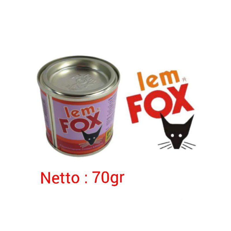 

Lem Fox Kuning 70 gr/Lem Sandal kulit/Lem Karpet HPL/Lem Serbaguna