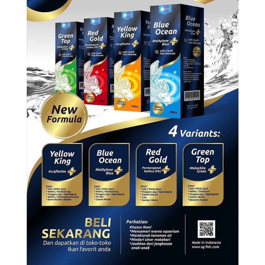 SG Fish Blue Ocean Methylene blue Obat Ikan 100ml