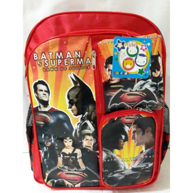 Tas ransel sekolah batman vs superman. Tas sekolah batman vs Superman
