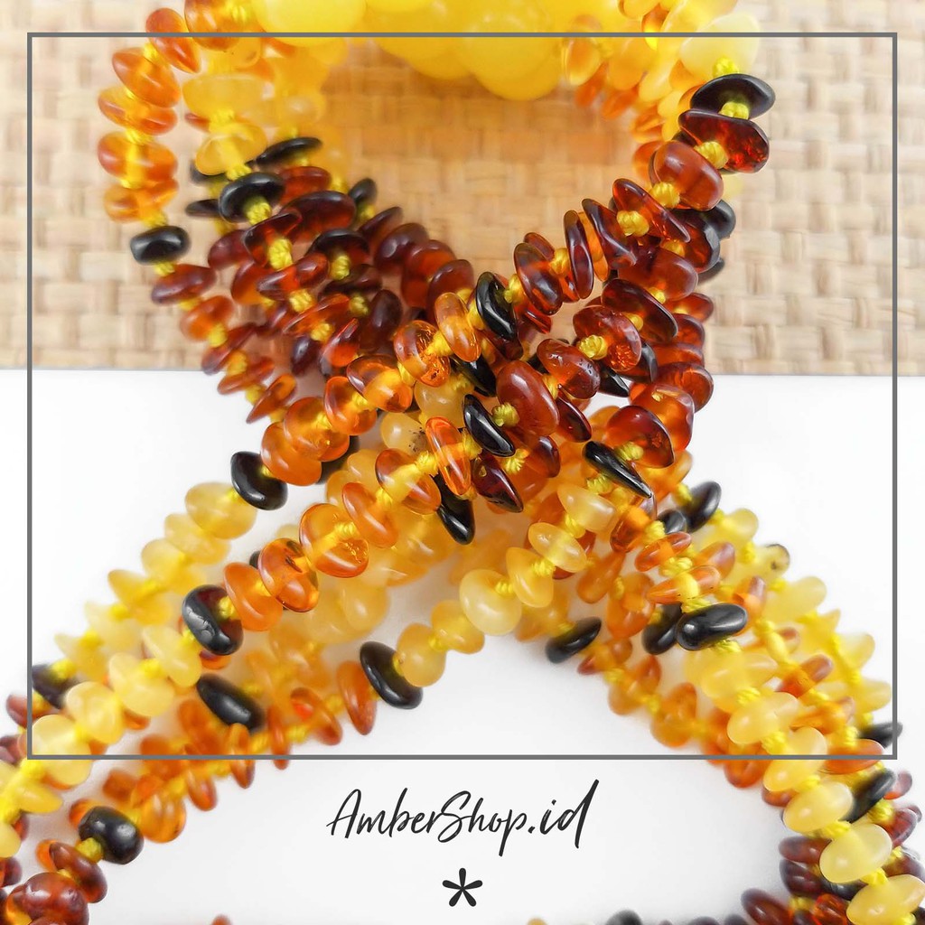 Kalung Amber &amp; Gelang amber tumbuh gigi bayi AS89 - Amber Shop