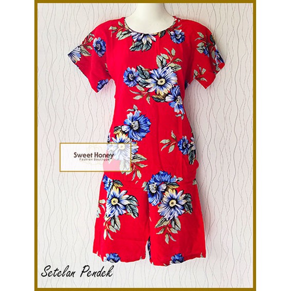 Sweet Honey ~ Grosir Setelan Pendek Tie Dye Bali dan Motif Bunga Piyama Tiedye