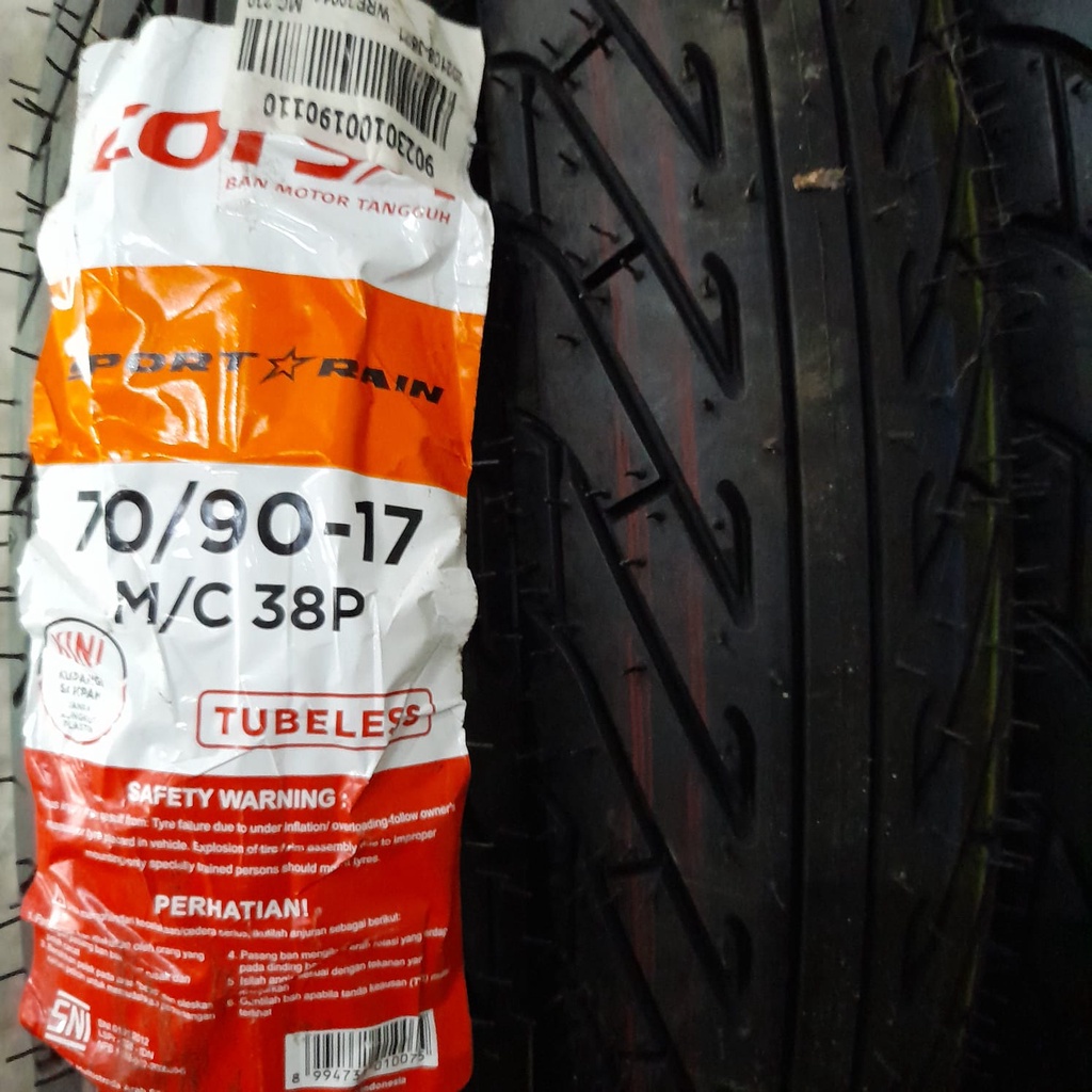 Ban motor bebek Corsa Sport Rain 70 90 17 tubeless