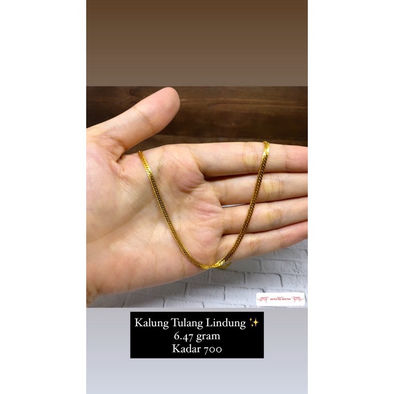 Kalung Emas Kuning Mas 700 Tulang Lindung Terbaru Termurah Flash Sale Cewek Cowok Bisa Unisex