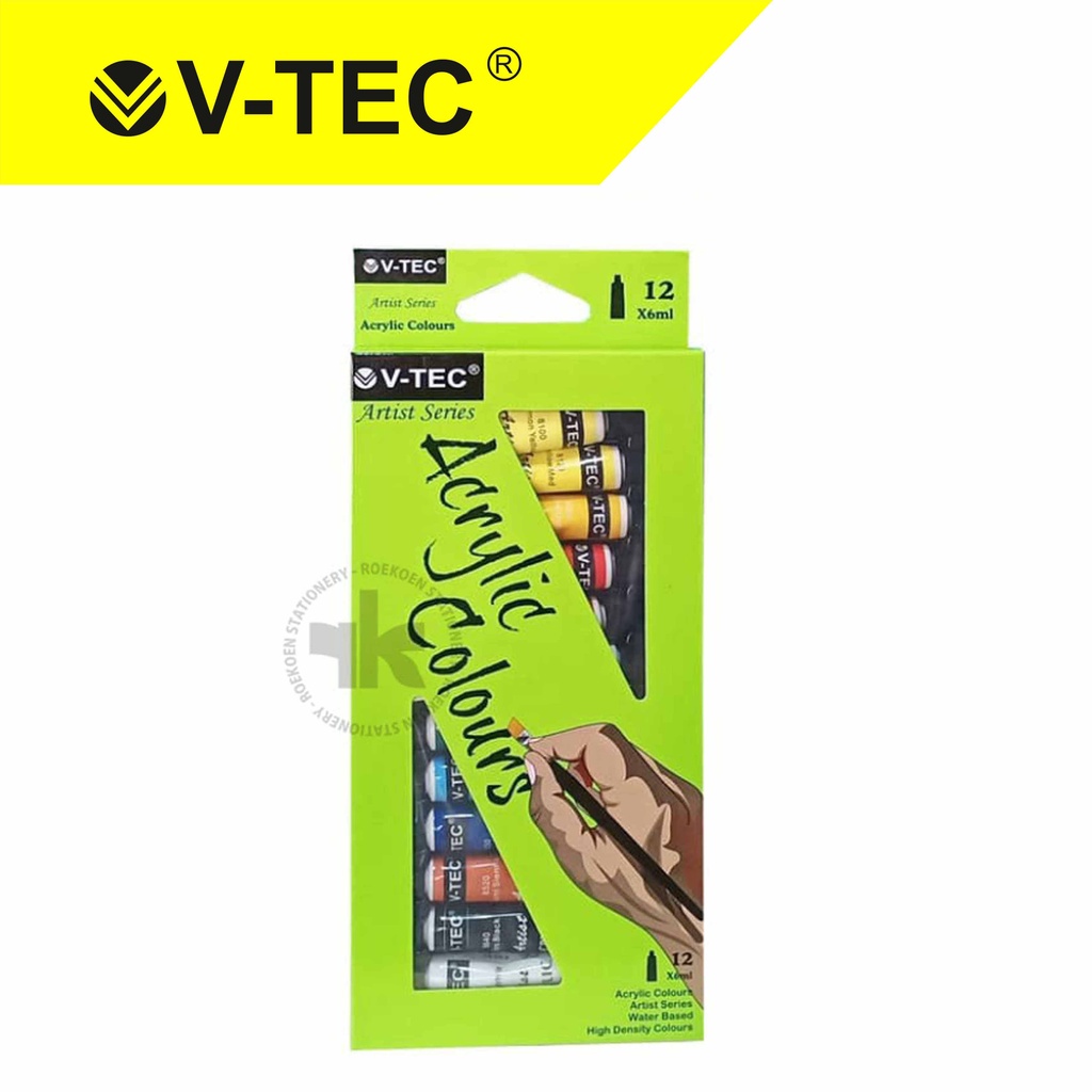 

V-Tec Cat Acrylic Set 6ml VT-612A (12 Warna)