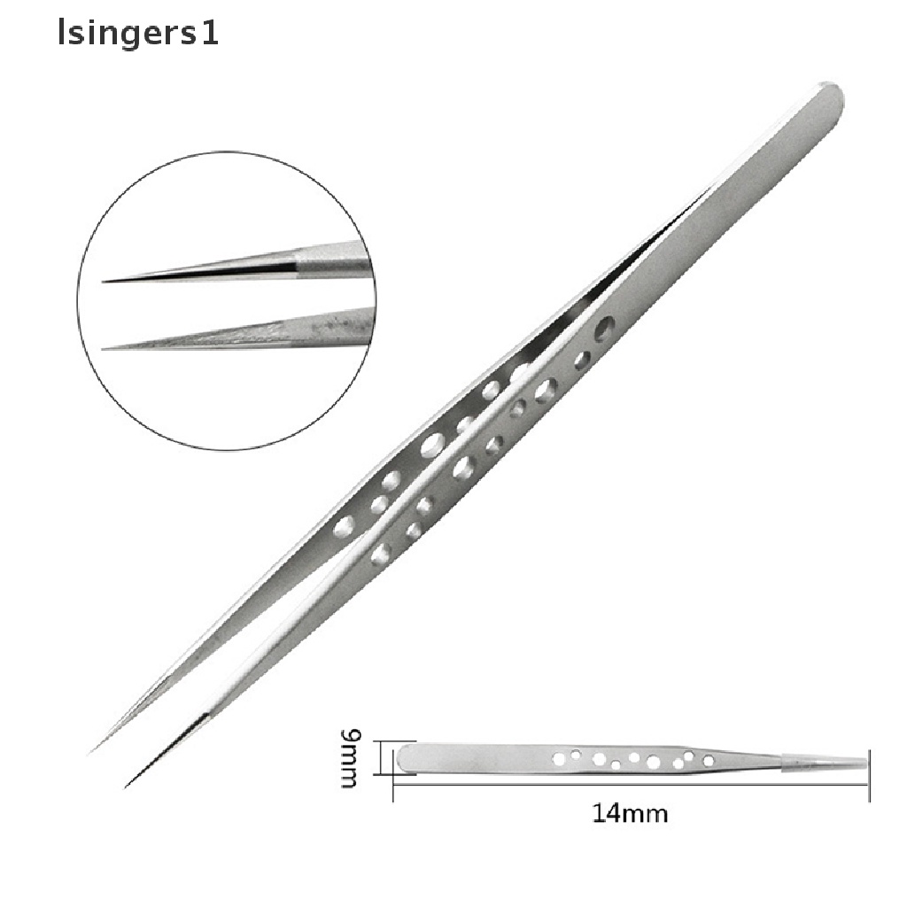 (lsingers1) Esd Pinset Anti Statis / Magnetik Bahan Stainless Steel