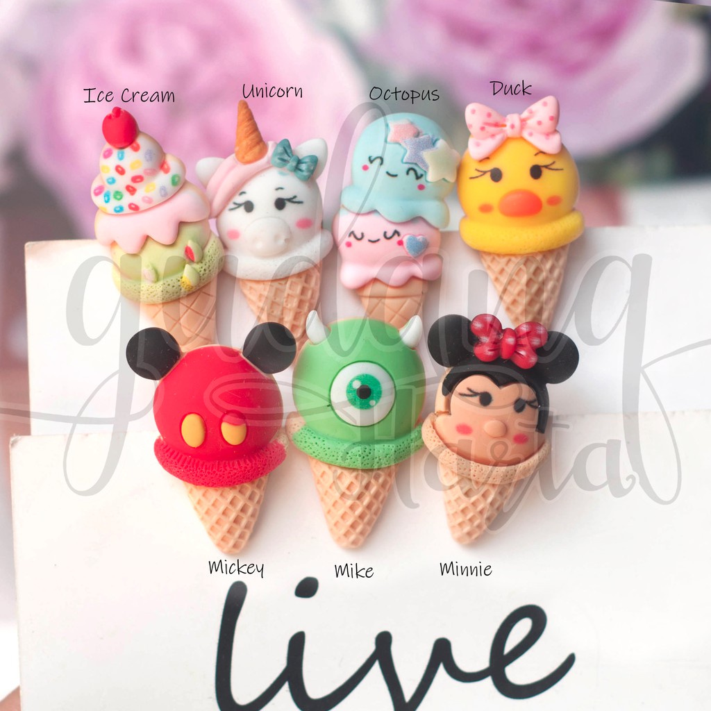 Pin Karakter Ice Cream DKK Bros Tas Lucu Unik GH 208177