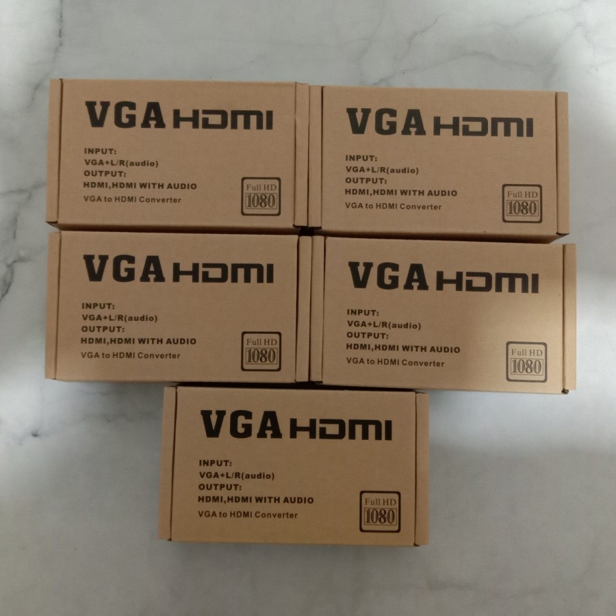 converter vga to hdmi/converter vga hdmi box coklat/vga hdmi dongle with audio
