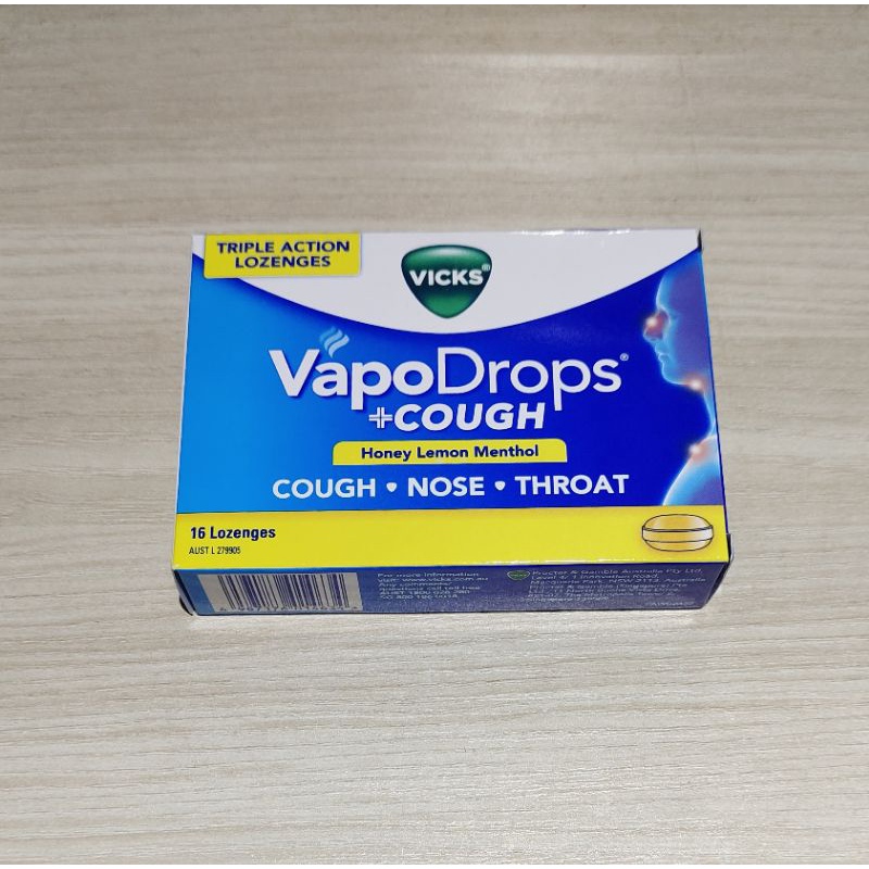 

Permen Vicks VapoDrops +COUGH Honey Lemon Menthol