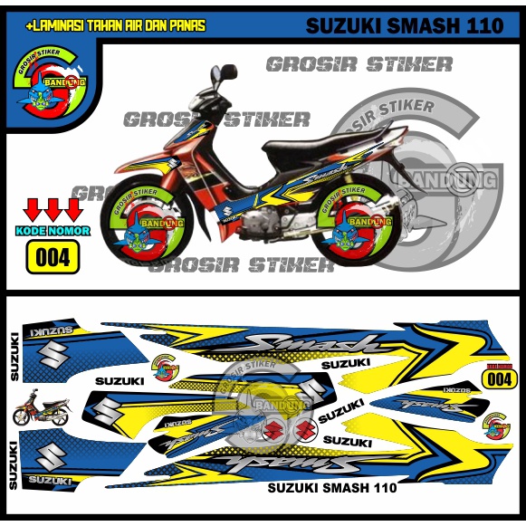 STIKER STRIPING VARIASI MOTOR SUZUKI SMASH 110
