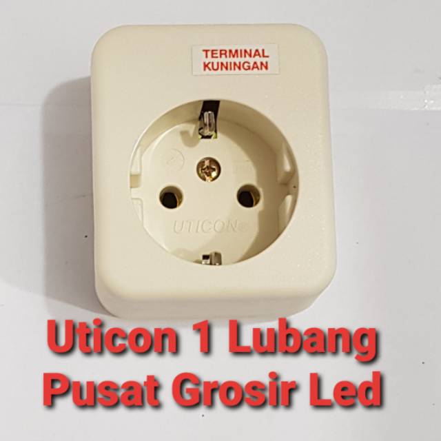 Stop Kontak Uticon 1 Lubang - Terminal Kuningan Uticon 1 Lubang