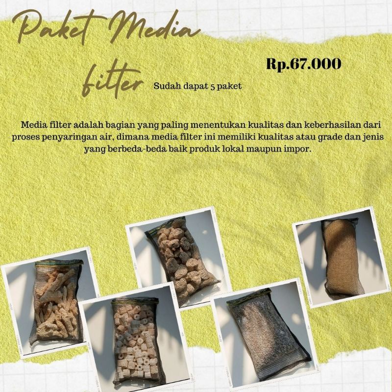 PAKET MEDIA FILTER KOLAM IKAN KOI