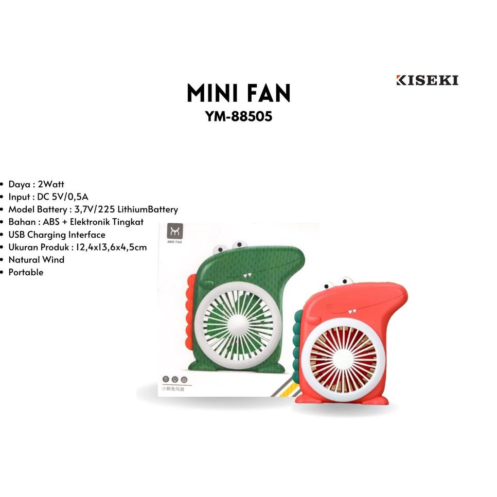 [ZA. 2339] Kiseki Mini Fan Ym-88505/Ym-88506 Kipas Angin Mini Model Karakter Rechargeable