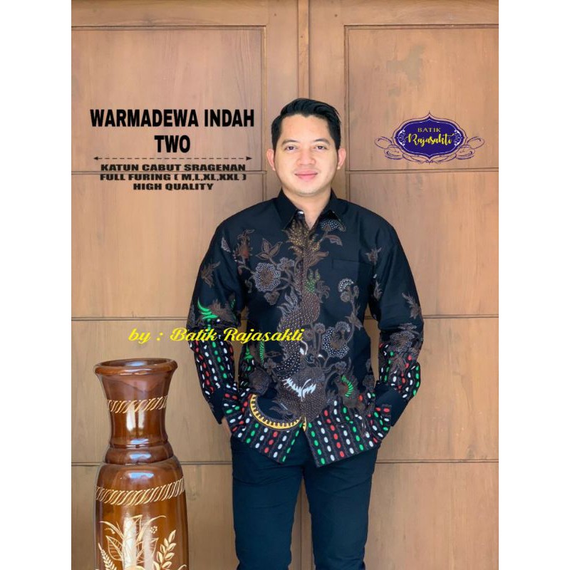 Kemeja Batik Lengan Panjang Pria WARMADEWA INDAH TWO