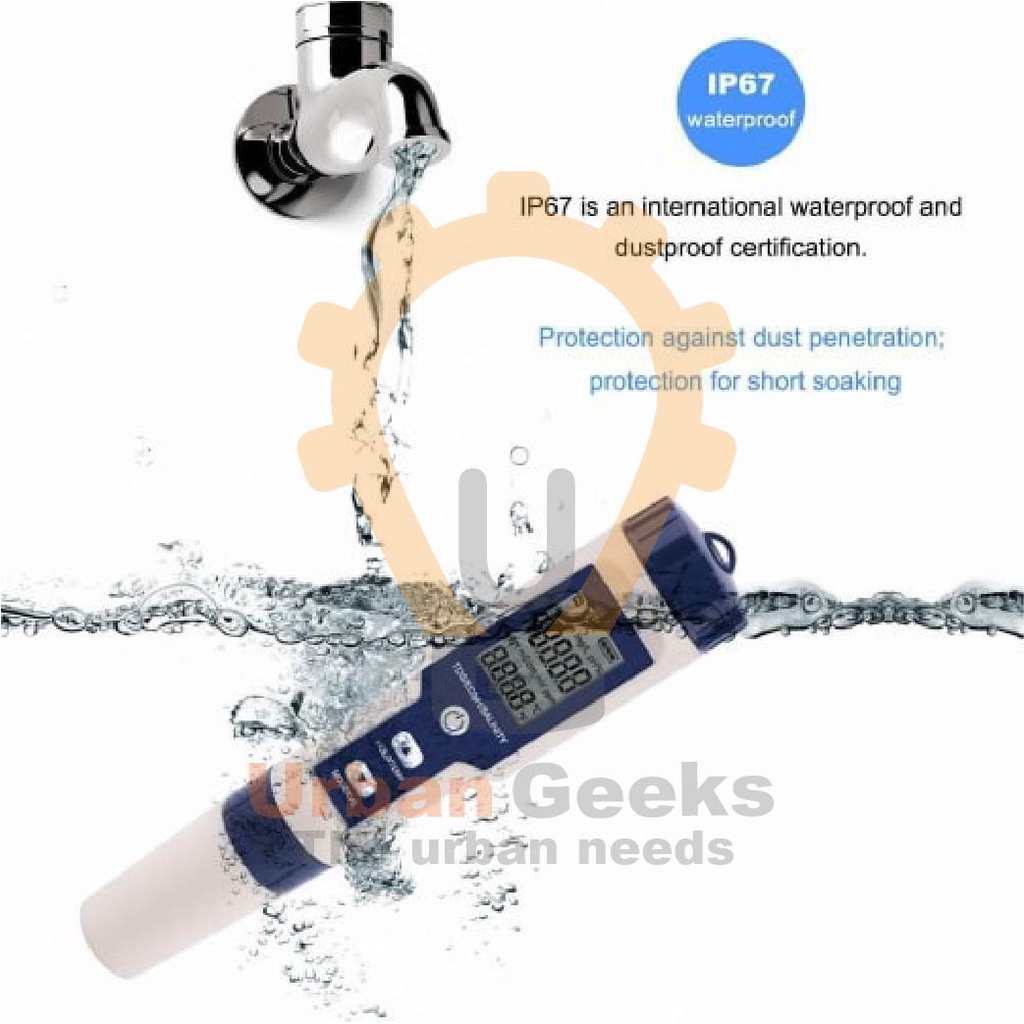 Water Tester PH TDS EC Salinity Temperature Meter 5 in 1 EZ-9909