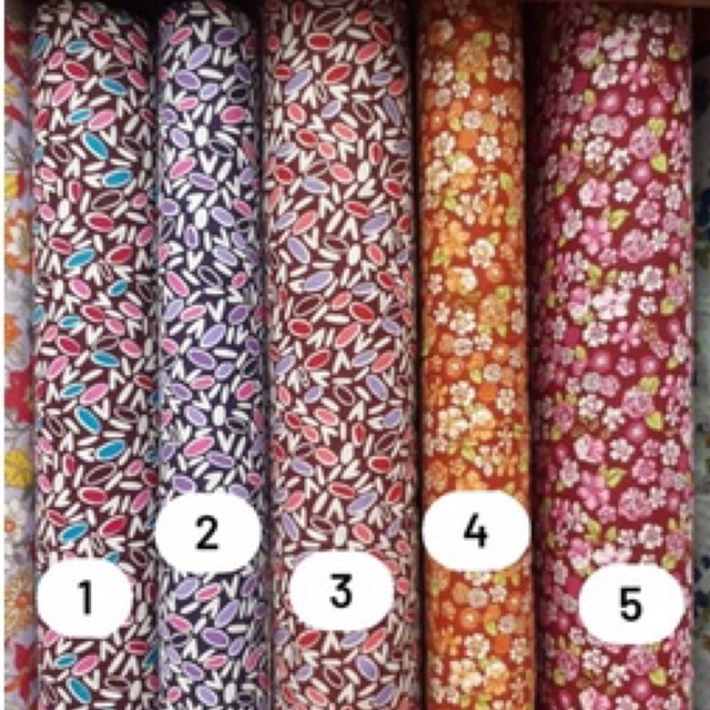 Bahan katun print/Katun motif bunga/Kain katun