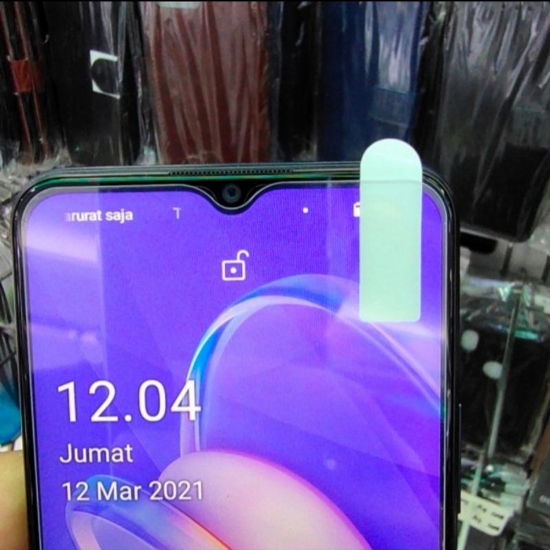 Vivo Y15s tempered glass anti gores kaca bening