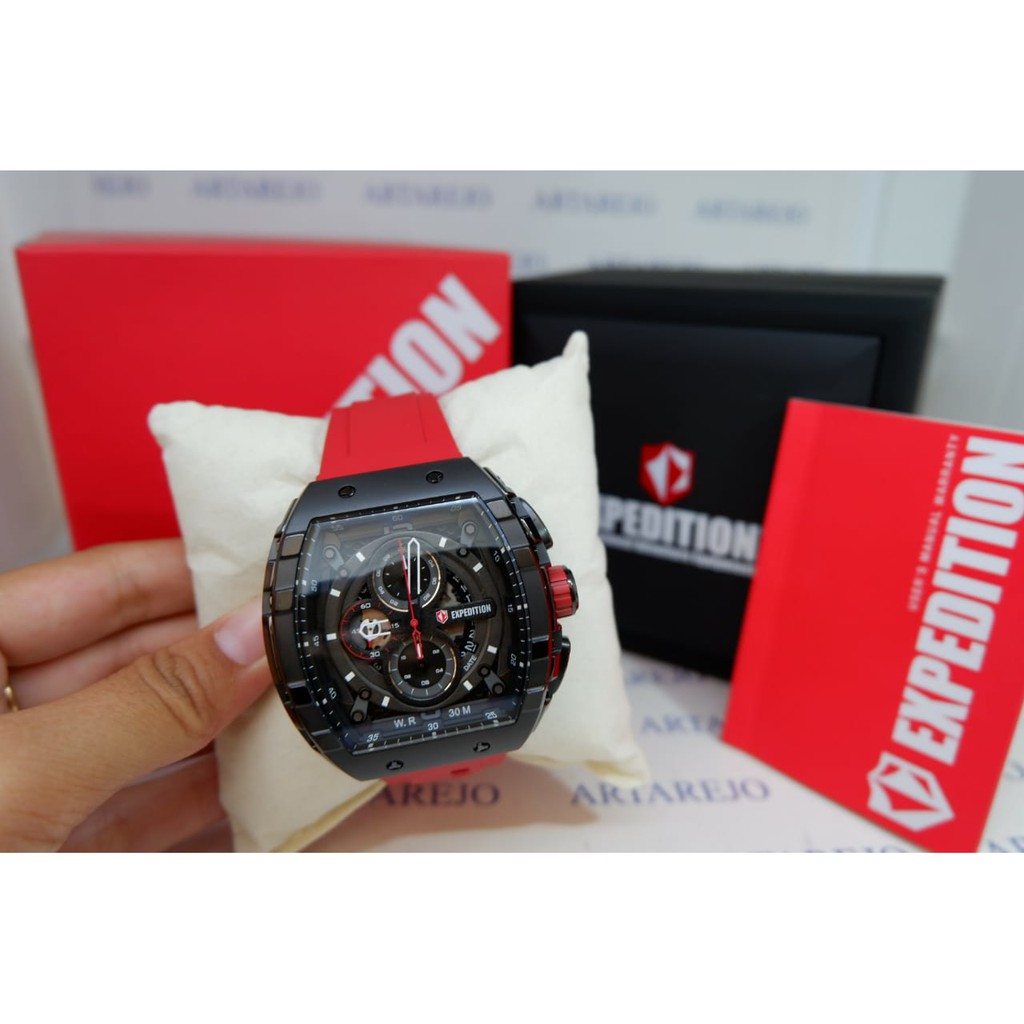 JAM TANGAN PRIA EXPEDITION E6782 MERAH ORIGINAL