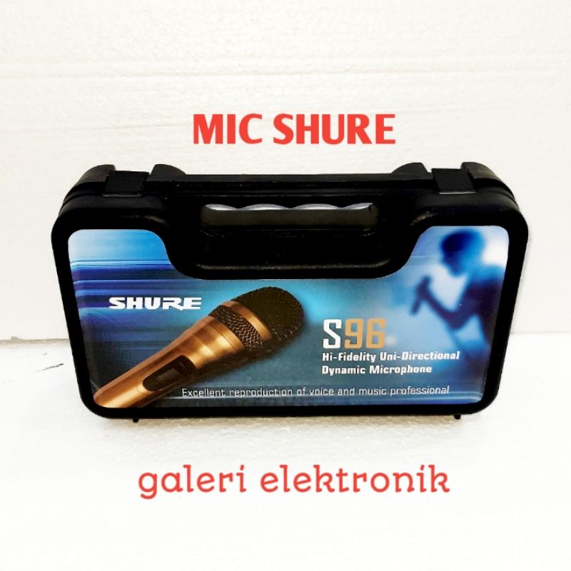 mic/mic kabel/microphone Shure S 96 body besi plus koper