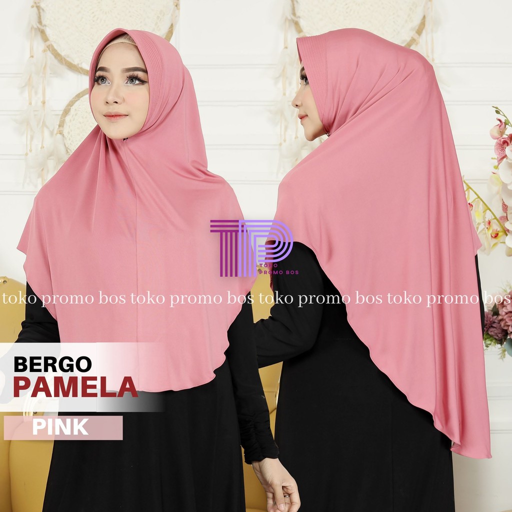 Bergo pamela standar jilbab instan terlaris basic daily bergo hamidah jersey hijab instan terbaru kerudung instan hijab instan jersey-1