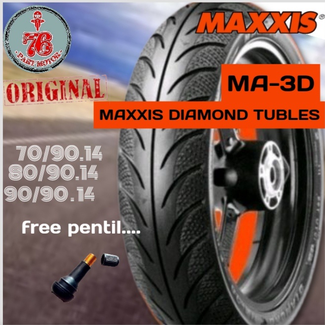 BAN TUBELESS MAXXIS (70/90.14 80/90.14 90/90.14) ALL MOTOR MATIC FREE PENTIL