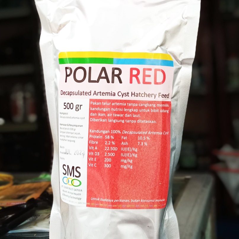 Polar Red 500gr 500 Gram Original Artemia Instan Tanpa Cangkang  Free Shell Pakan Pelet Kebutuhan Ikan Aksesoris Aquarium