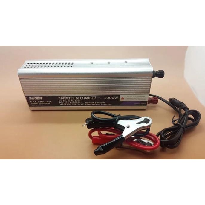 Power Inverter With Charger AKI SAA 12V 1000 Watt - Suoer ada stock
