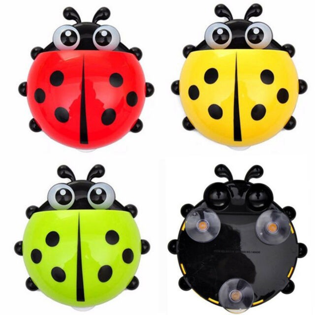 BABEE - RAK SIKAT GIGI LADYBUG / TOOTHBRUSH HOLDER / TEMPAT SIKAT GIGI KAMAR MANDI MOTIF KUMBANG