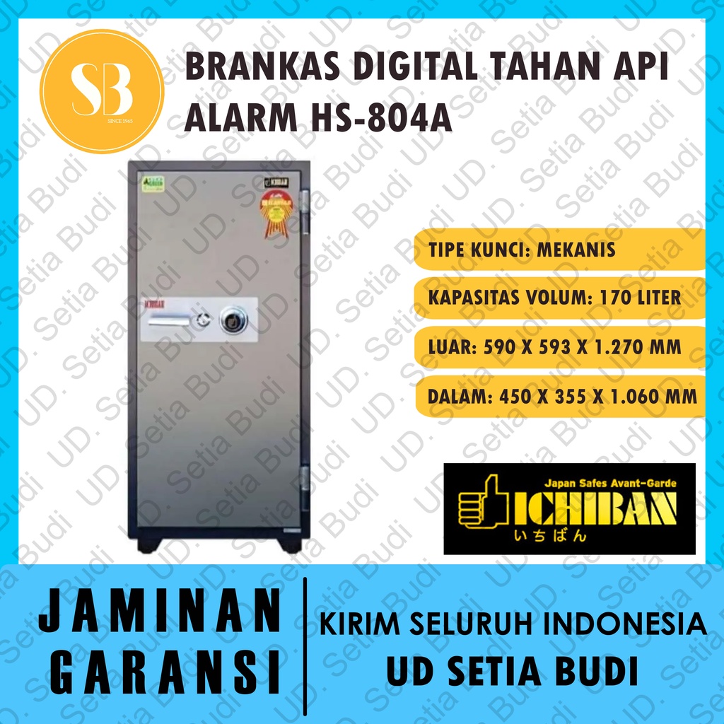 Brankas Ichiban Tahan Api + Alarm HS-804A