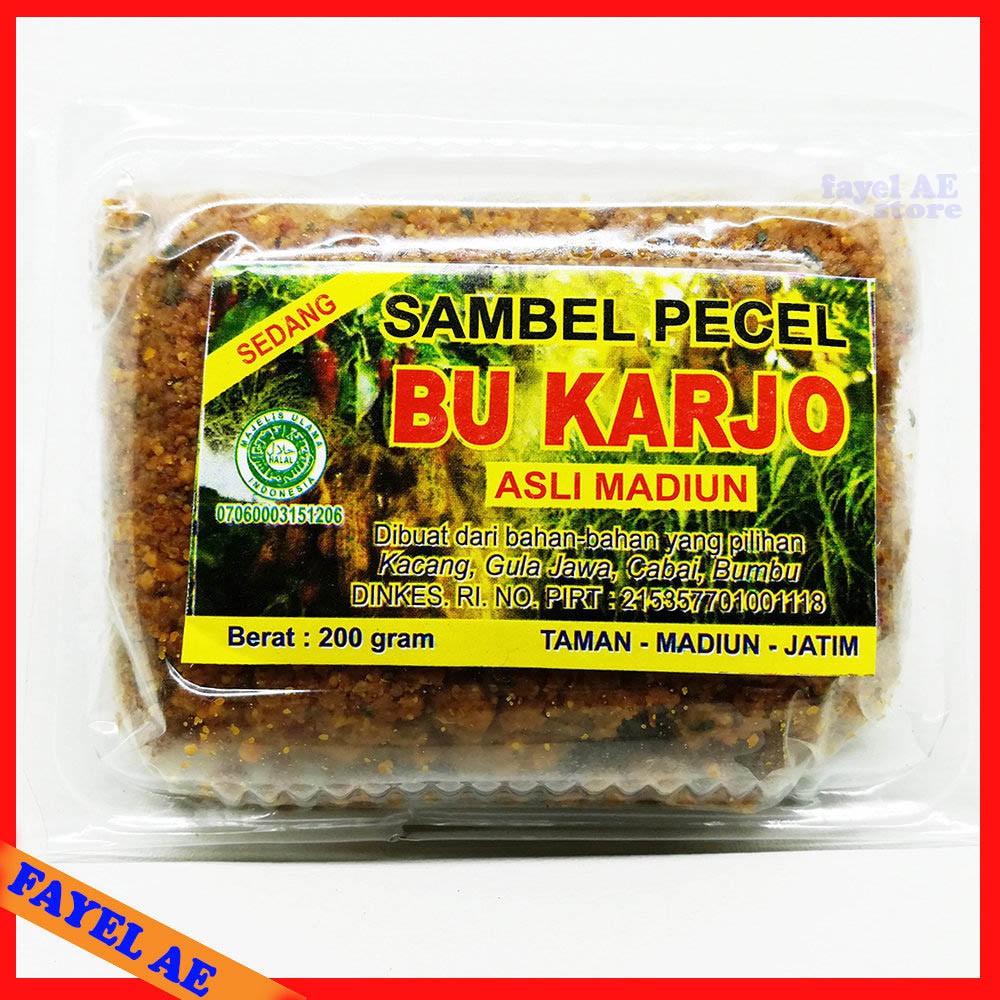 

Sambal Bumbu Pecel Madiun Bu Karjo 200gr Sedang