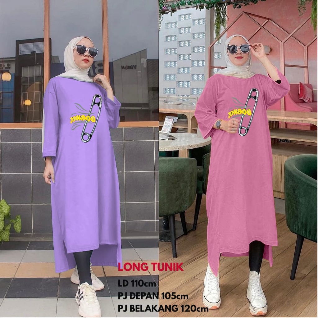 GR LONG TUNIK BASIC TUNIK TERBARU / MIDI DRESS JUMBO BABYTERRY SR315