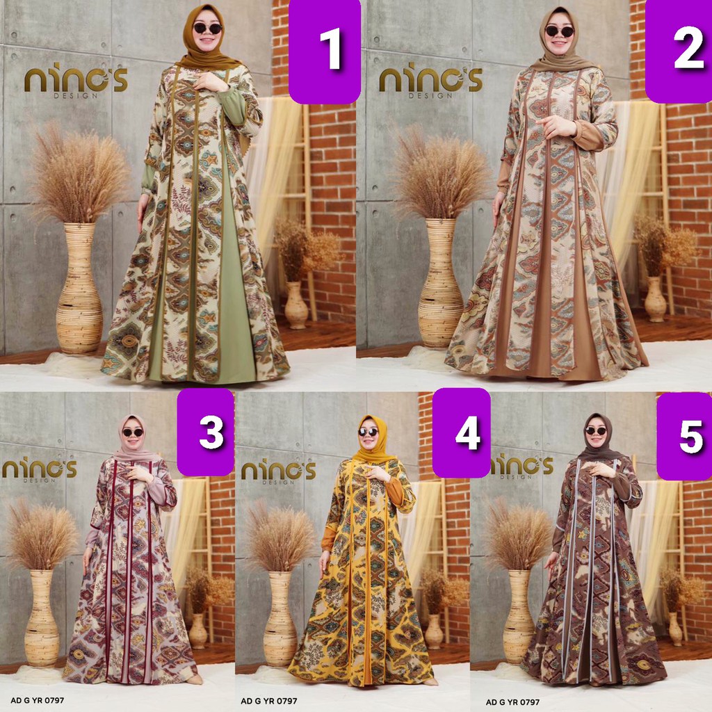 GAMIS WANITA DRESS NEW COLLECTION BY NINOS.DESIGN AD G YR 797 JUMBO