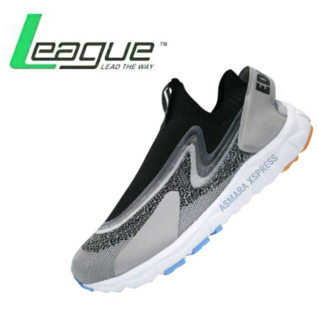 League Original Sadega Runner LA Sepatu Running - Smoked Pearl Ash Black