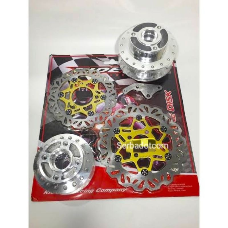 TROMOL RIDE IT SATRIA FU + DISC KECIL DEPAN BELAKANG + BRACKET BREKET CALIPER ORIGINAL not vnd belim