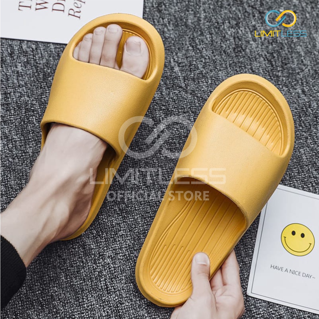 Sandal Pria Selop Karet Phylon Sendal Cowok Selop Terbaru Sandal Pria Hitam Murah Nyaman di Pakai