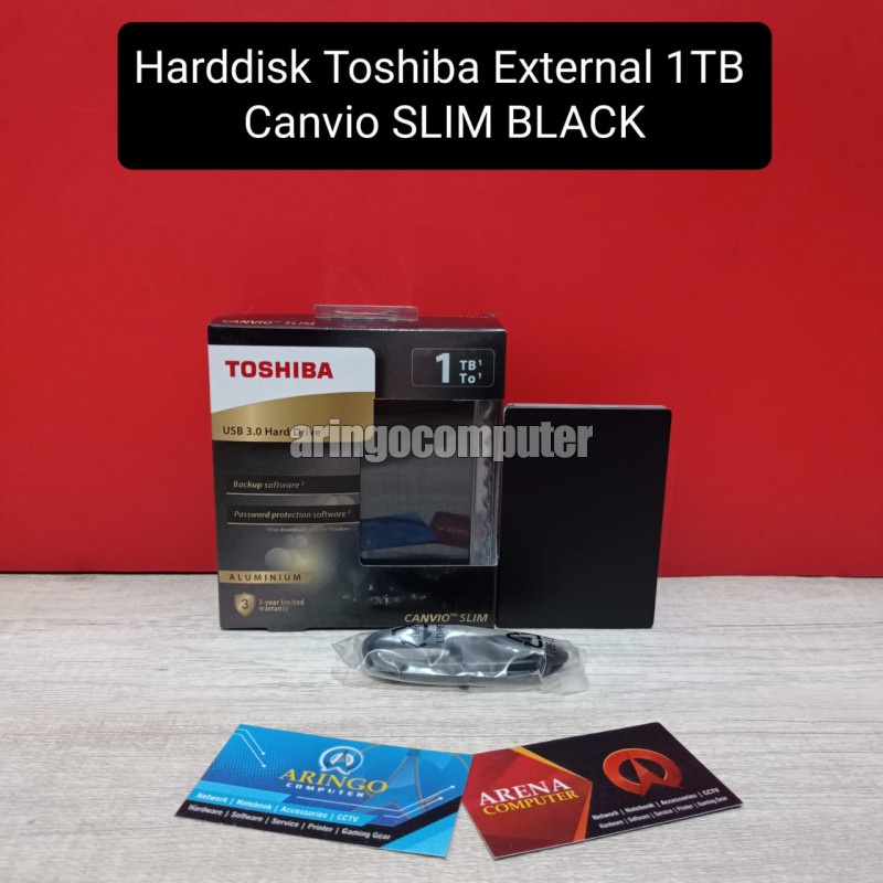 Harddisk Toshiba External 1TB Canvio SLIM BLACK