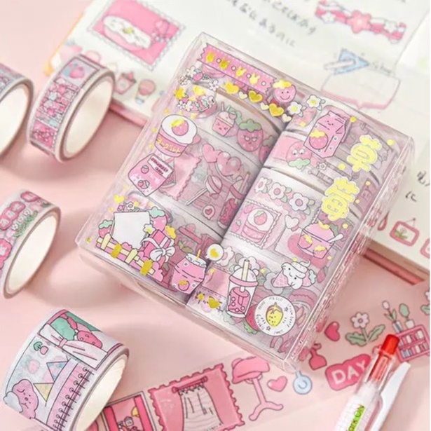 

Washi Masking Tape Lucu DIY Diary Scrapbook Stiker Untuk Perencana / Alat Tulis Sekolah