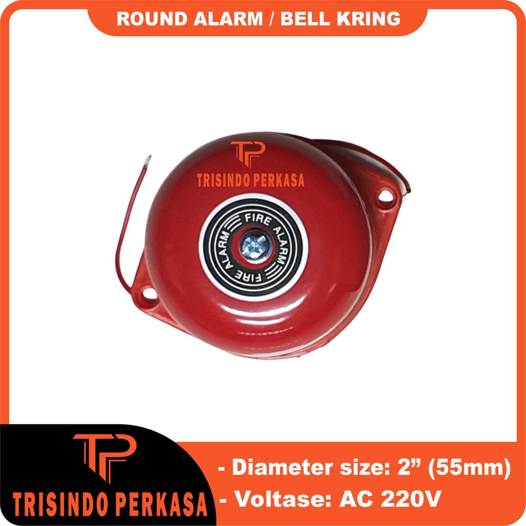 Round Alarm Bell Kring 2&quot; (55mm) AC 220V Bel Sekolah Listrik Bulat