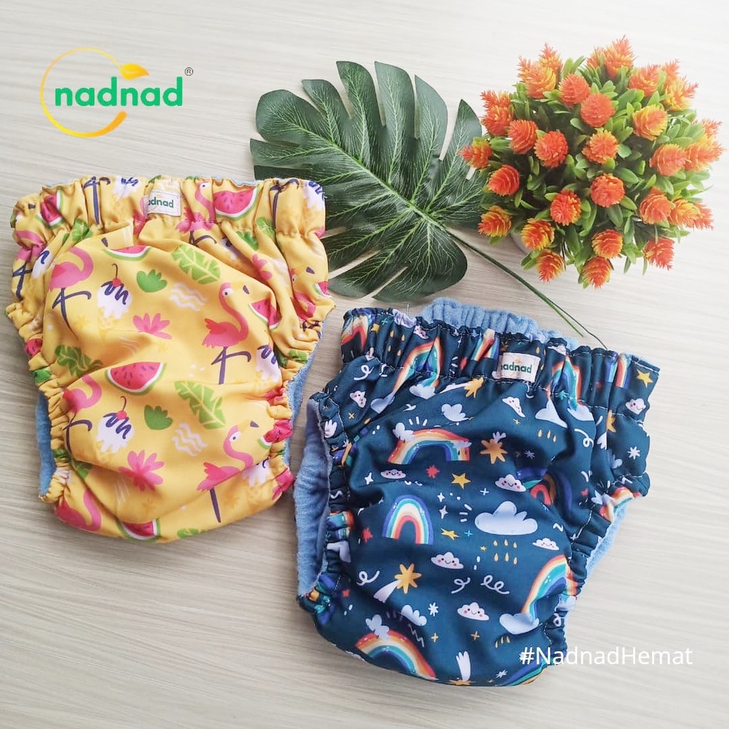 Clodi Popok Kain Cuci Ulang Celana Slup Nadnad BB 7-17 kg New Motif