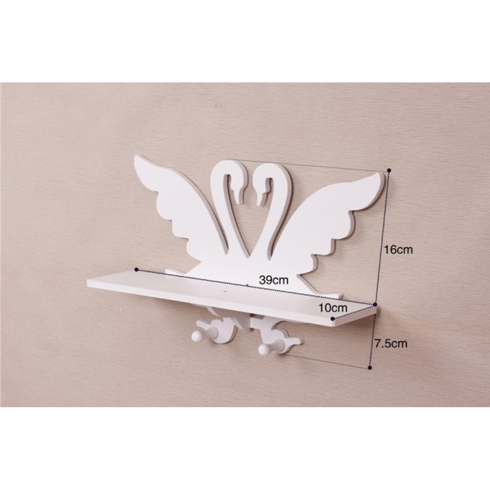 Rak dinding vintage ANGSA SWAN (dengan 2buah hook gantungan ) M535