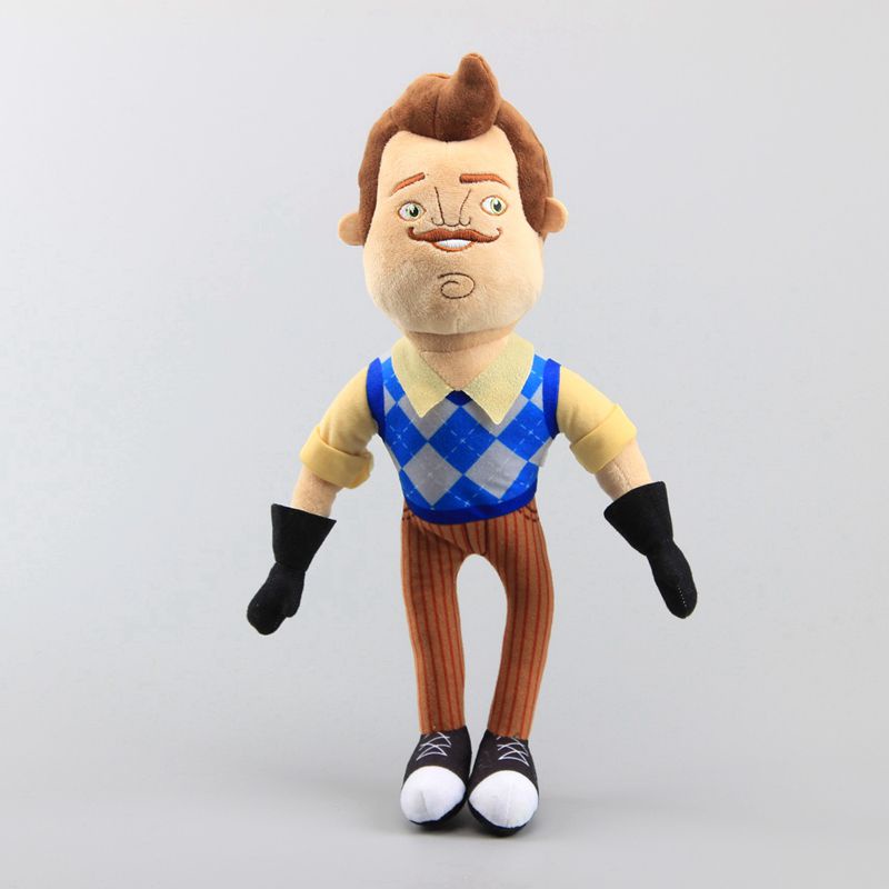 40cm 5 Hello Neighbor Flashlight Butcher Neighbor Plush Figure Toy Stuffed Doll