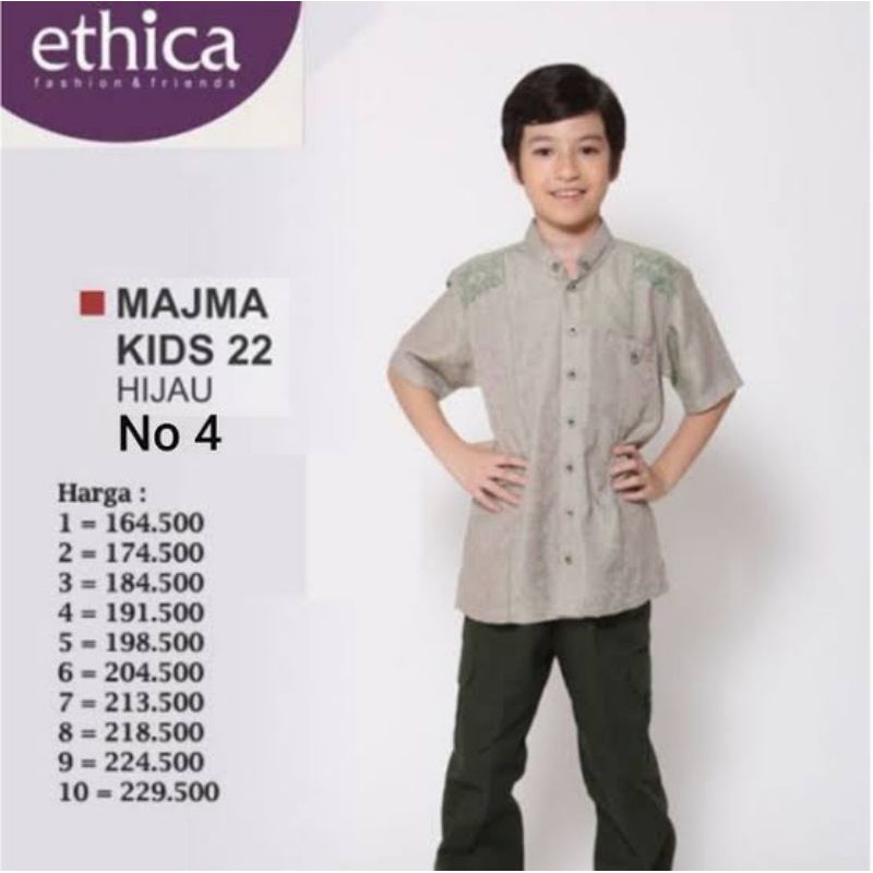 Ethica Majma Kids 22 Hijau Size 6