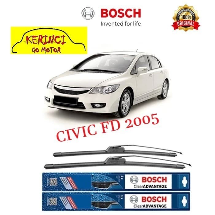 WIPER BOSCH CLEAR ADVANTAGE HONDA CIVIC FD 2005 26&quot; &amp; 22&quot; SEPASANG