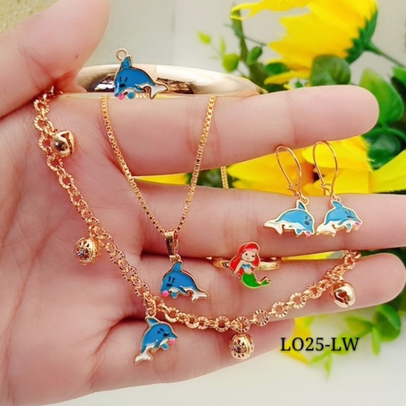 set perhiasan xuping lapis mas anak anak impor terawet