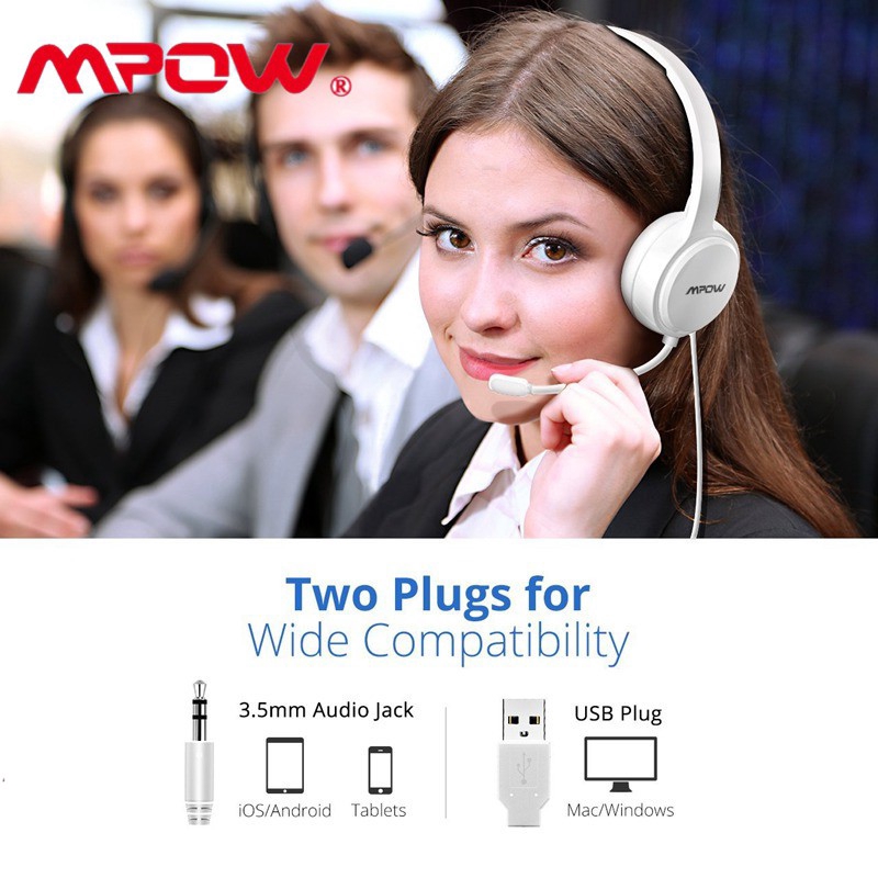 mpow usb headset with microphone