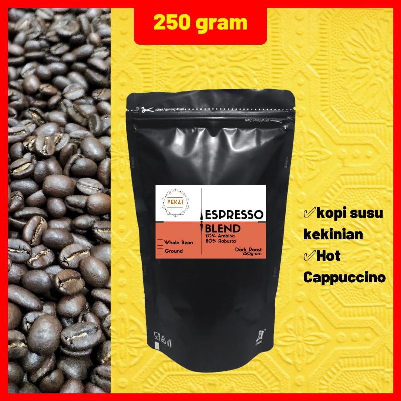 

Kopi Espresso Blend 250Gr 20% : 80% - Premium Java Houseblend 250gr