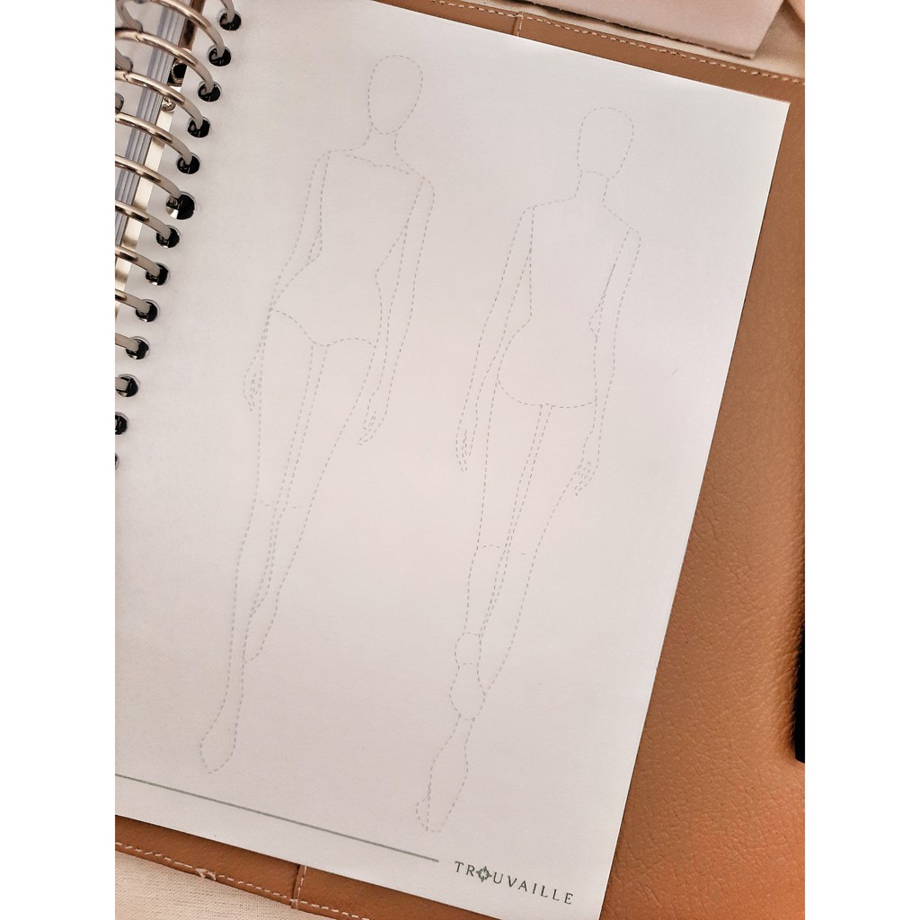Isi binder A5 / Buku Sketsa Fashion / Binder Fashion Design / Buku Fashion Design-Fashion Sketch 10lbr