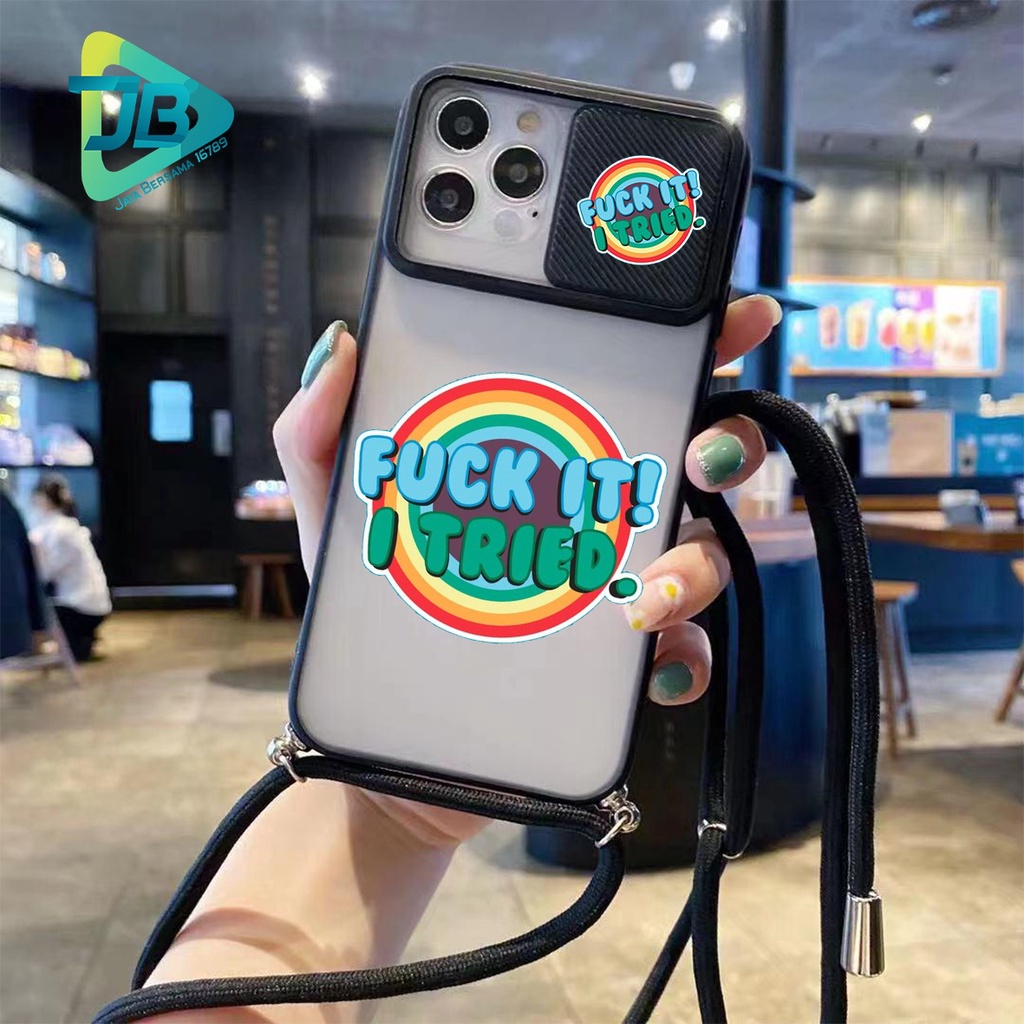 SOFTCASE SLINGCASE SLIDE PELINDUNG KAMERA QUOTES SAMSUNG OPPO VIVO REALME IPHONE XIAOMI ALL TYPE JB5136